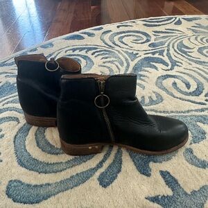 Beek Black Ankle Boots with Zipper